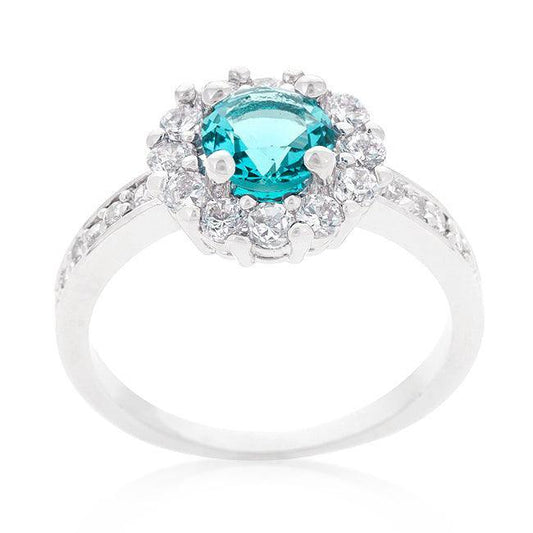 Bella Birthstone Engagement Ring in Blue - JGI