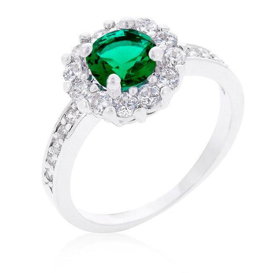 Bella Birthstone Engagement Ring in Green - JGI