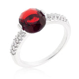 Red Oval Cubic Zirconia Engagement Ring - Flyclothing LLC