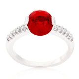 Red Oval Cubic Zirconia Engagement Ring - Flyclothing LLC