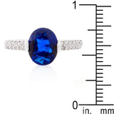 Blue Oval Cubic Zirconia Engagement Ring - Flyclothing LLC