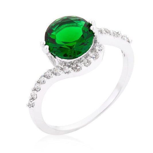 Green Swirling Engagement Ring - Flyclothing LLC