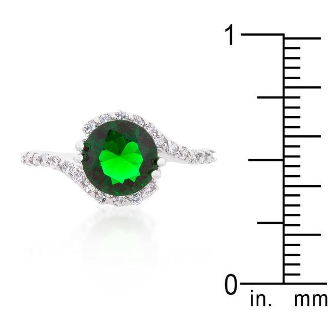 Green Swirling Engagement Ring - Flyclothing LLC