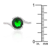 Green Swirling Engagement Ring - Flyclothing LLC