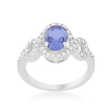 Tanzanite Halo Pave Cocktail Ring - Flyclothing LLC