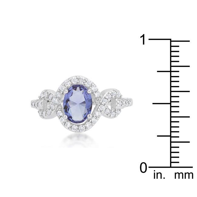 Tanzanite Halo Pave Cocktail Ring - Flyclothing LLC