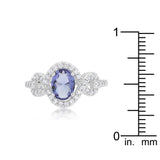 Tanzanite Halo Pave Cocktail Ring - Flyclothing LLC