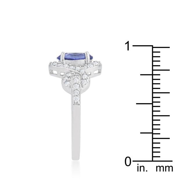 Tanzanite Halo Pave Cocktail Ring - Flyclothing LLC