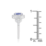 Tanzanite Halo Pave Cocktail Ring - Flyclothing LLC