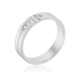 Band Ring with Cubic Zirconia Cross Design - Flyclothing LLC