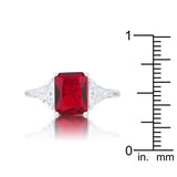 Classic Ruby Rhodium Engagement Ring - Flyclothing LLC