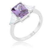 Classic Amethyst Sterling Silver Engagement Ring - Flyclothing LLC