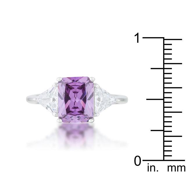Classic Amethyst Sterling Silver Engagement Ring - Flyclothing LLC