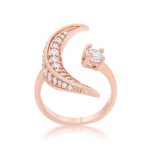 Luna .75ct CZ Rose Gold Delicate Ring - JGI