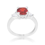 Shonda 1.8ct Ruby CZ Rhodium Cushion Classic Statement Ring - Flyclothing LLC