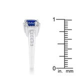 Rita 2.3ct Sapphire CZ Rhodium Classic Trio Ring - Flyclothing LLC