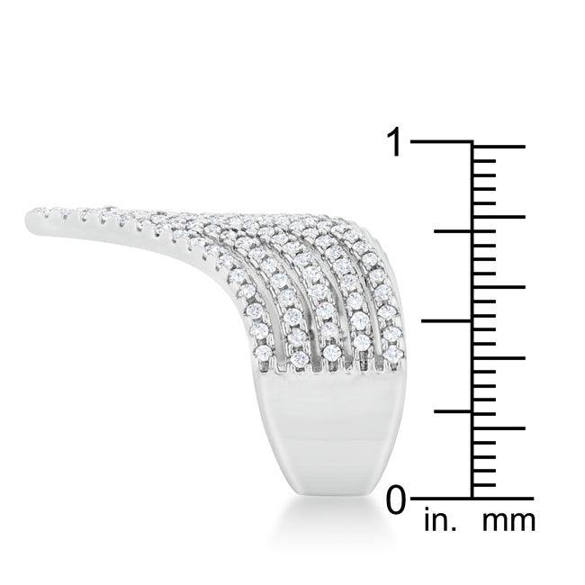 Vera 1.42ct CZ Rhodium Vintage Inspired Cocktail Ring - Flyclothing LLC