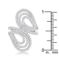 Serina 1ct CZ Rhodium Pave Circle Ring - Flyclothing LLC