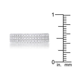 Chare 1.3ct CZ Rhodium Classic Band Ring - JGI