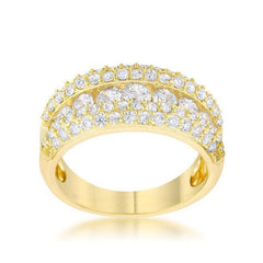 Luna 1.1ct CZ 14k Gold Classic Band Ring - Flyclothing LLC