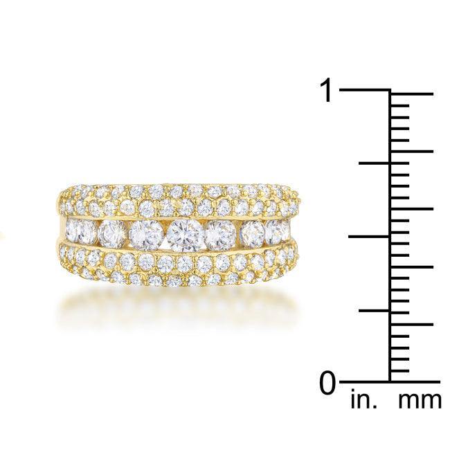 Luna 1.1ct CZ 14k Gold Classic Band Ring - Flyclothing LLC