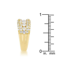 Luna 1.1ct CZ 14k Gold Classic Band Ring - Flyclothing LLC