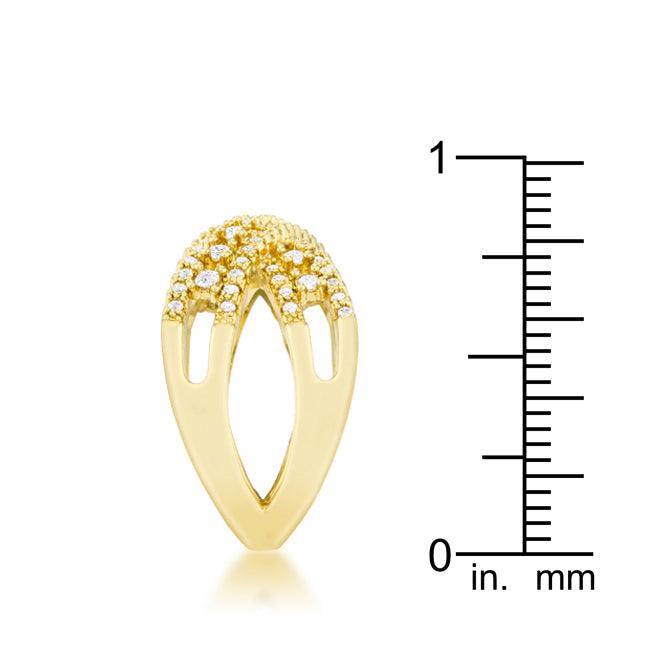 Sandy 0.37ct CZ 14k Gold Classic Criss Cross Ring - Flyclothing LLC