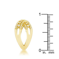 Sandy 0.37ct CZ 14k Gold Classic Criss Cross Ring - Flyclothing LLC