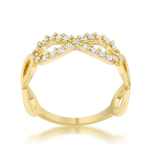 Mina 0.35ct CZ 14k Gold Infinity Ring - Flyclothing LLC