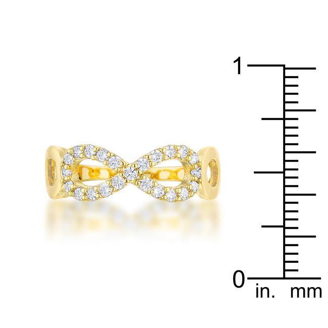 Mina 0.35ct CZ 14k Gold Infinity Ring - Flyclothing LLC