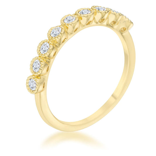 Bea 0.27ct CZ 14k Gold Delicate Band - JGI