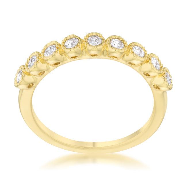 Bea 0.27ct CZ 14k Gold Delicate Band - JGI