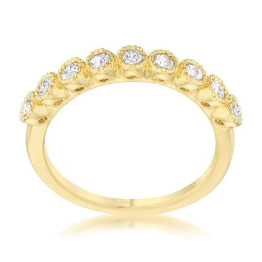 Bea 0.27ct CZ 14k Gold Delicate Band - JGI