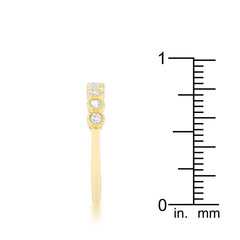 Bea 0.27ct CZ 14k Gold Delicate Band - JGI