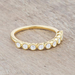 Bea 0.27ct CZ 14k Gold Delicate Band - JGI