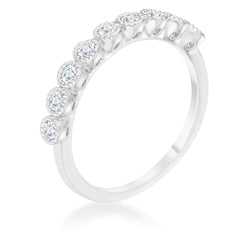 Bea 0.27ct CZ Rhodium Delicate Band - JGI