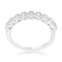 Bea 0.27ct CZ Rhodium Delicate Band - JGI