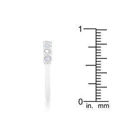 Bea 0.27ct CZ Rhodium Delicate Band - JGI