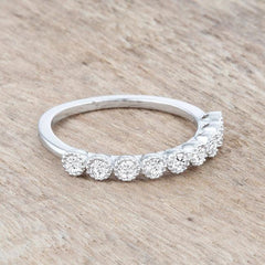 Bea 0.27ct CZ Rhodium Delicate Band - JGI