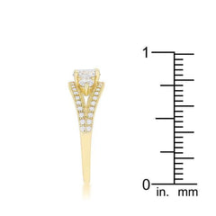 Genna 1.1ct CZ 14k Gold Delicate Classic Ring - Flyclothing LLC