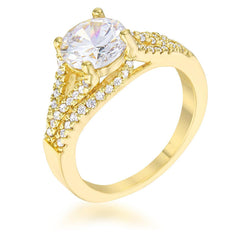 Irine 2.3ct CZ 14k Gold Classic Ring - Flyclothing LLC