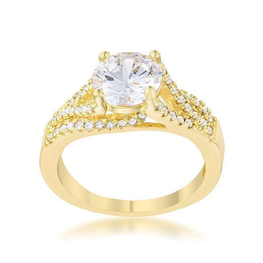 Irine 2.3ct CZ 14k Gold Classic Ring - Flyclothing LLC