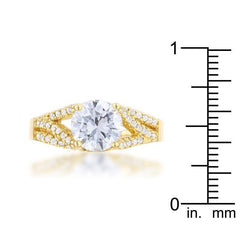 Irine 2.3ct CZ 14k Gold Classic Ring - Flyclothing LLC