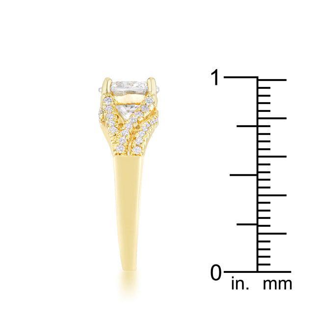 Irine 2.3ct CZ 14k Gold Classic Ring - Flyclothing LLC