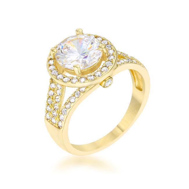 Marylin 2.5ct CZ 14k Gold Classic Ring - Flyclothing LLC