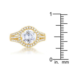 Marylin 2.5ct CZ 14k Gold Classic Ring - Flyclothing LLC