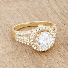 Marylin 2.5ct CZ 14k Gold Classic Ring - Flyclothing LLC