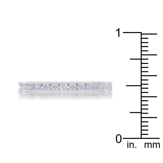 Teresa 0.5ct Light Lavender CZ Stainless Steel Eternity Band - Flyclothing LLC