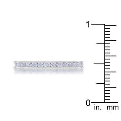 Teresa 0.5ct Light Lavender CZ Stainless Steel Eternity Band - Flyclothing LLC