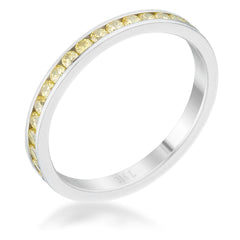 Teresa 0.5ct Jonquil CZ Stainless Steel Eternity Band - Flyclothing LLC